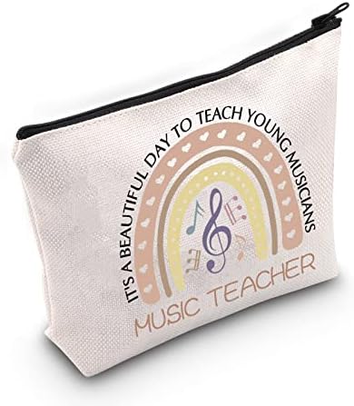 זה יום יפה ללמד מוזיקאים צעירים מוסיקה מורה איפור תיק עם רוכסן מוסיקה מורה בהשראת מתנות