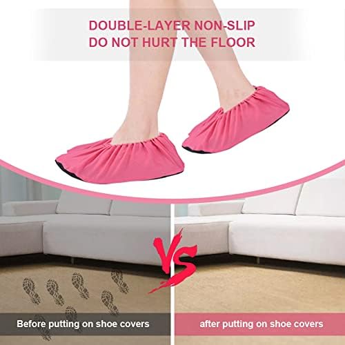 LOQJSS 12 זוגות כיסויי נעליים לשימוש חוזר מכסה מכסה נעליים נעליות ללא כביסה ללא החלקה למים, לכיסויי מגף לשימוש