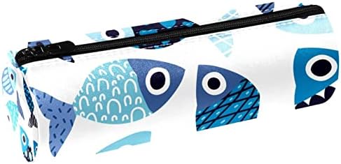תיק איפור, תיק קוסמטי, מארגן שקית איפור אטום למים, חיה ים כחול דגים מצוירים