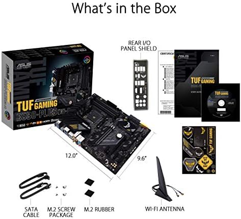 Asus Tuf Gaming B550-Plus AMD B550 שקע AM4 ATX DDR4-SDRAM לוח האם