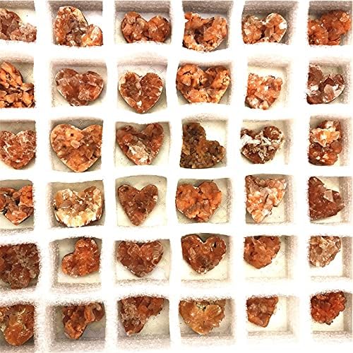Qiaonnai Zd1226 1pc מיני טבעי בצורת לב זאוליט אפופייליט קוורץ אשכול קריסטל דגימה ריפוי אבן טבעית