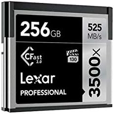 כרטיס זיכרון מקצועי של לקסאר 256 ג ' יגה-בייט 3500 פעמים מהירות 2.0 למצלמות וידאו של 4 קראט,