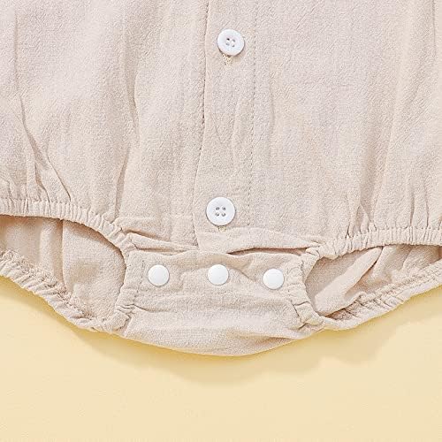 פארק קסמים תינוק כפתור בגד גוף בנים תינוקות שרוול ארוך רומפר פעוט ילד תלבושת קשת