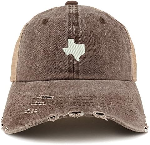 טרנדי הלבשה חנות טקסס מדינת מפת רקום בלוי ביל נהג משאית רשת חזרה כובע