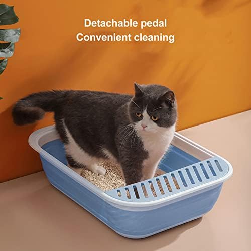 חתול ארגז חול, להתיז הוכחה עמיד למים חלל גדול מתקפל חתול אסלה חצי סגור עבור מקורה עבור חיות מחמד קטנות