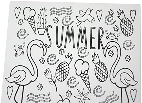 כרטיסי צביעה של מרק רומן קיץ עונת שמש אומנות ומלאכה קרטון עבה לעפרונות צבעוניים, עט, סמן או מילוי