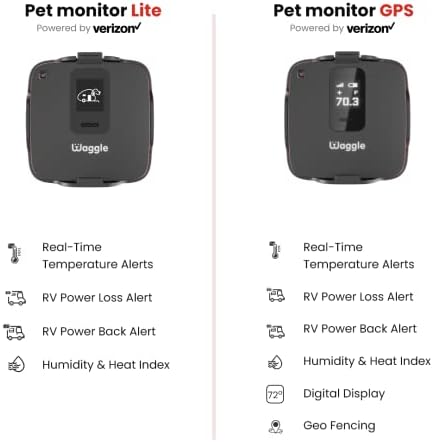 חיישן טמפרטורה ולחות בטיחות כלבים / מערכת ניטור חיות מחמד אלחוטית / ורייזון סלולרי / התראות מיידיות