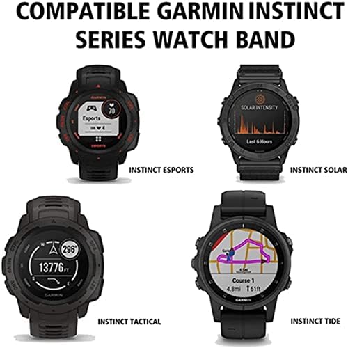 רצועות שעון סיליקון סיליקון רצועות עבור Garmin Instinct Watch Smart Watch 22 ממ להקת צמיד צמיד