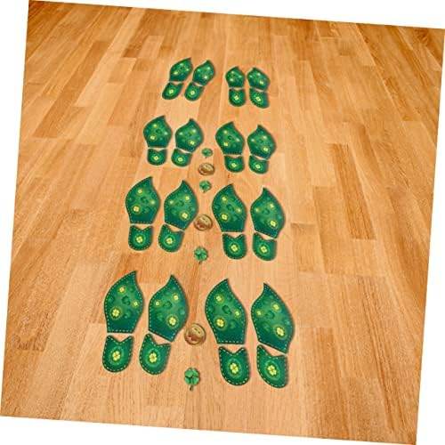 מדבקות רצפת טביעת רגל של Sewacc מדבקות רצפת מנטה מנטה עיצוב ירוק מדבקות גרפיטי ST PATTY S קישוטים