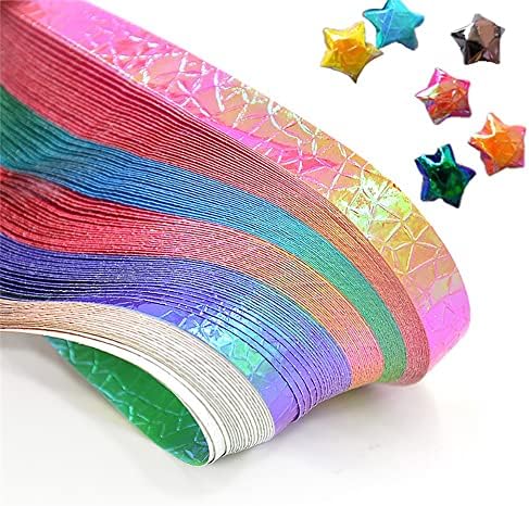 Wxynhhd 80pcs צבע שיפוע פניני צבעוני כוכבי מזל אוריגמי צבעוני אוריגמי ניירות מלאכה