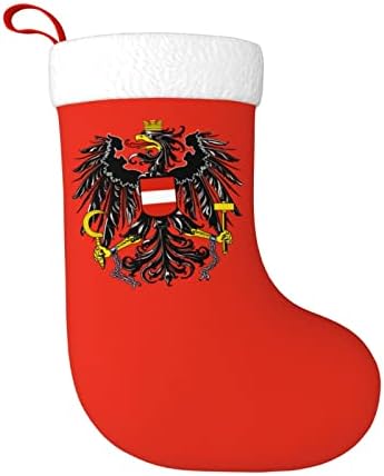 Cutedwarf סמל לאומי של אוסטריה גרב חג המולד קישוט חג המולד קלאסי 18 אינץ 'אח תלייה גרב