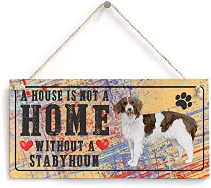 חובבי כלבים ציטוט שלט מזקן קולי בית הוא לא בית בלי כלב מצחיק עץ מצחיק שלט כלב שלט כלב לוחית כפרי