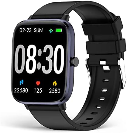 שעון חכם עם Bluetooth קריאה לגברים נשים, HD בגודל 1.7 אינץ 'מציג לחץ דופק דופק טמפרטורת לב טמפרטורת