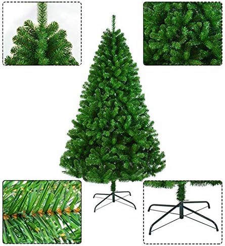 עץ חג המולד מלא מלאכותי של Yumuo, עץ אורן חג המולד מוצפן מדהים עם מעמד מתקפל מתכת, קישוט עונתי לחופשה