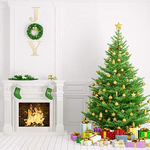 3 חתיכות 12 אינץ 'חג המולד עץ גדול שמחה גדולה מכתב בית כפרי חג המולד כפרי עץ מכתב קישוט