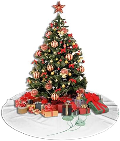 חצאית עץ חג המולד עלים יפהפיים חצאית עץ קטיפה חג המולד 48 אינץ 'תחרה לקישוט חג המולד