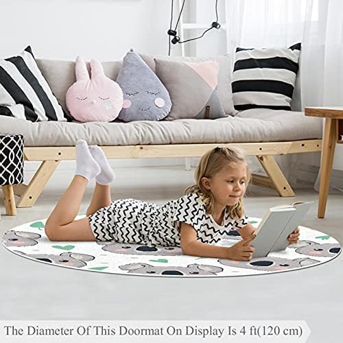 Llnsupply ילדים עגולים לילדים פינת משחק שטיח קואלה משתלת כרית שטיח כרית משחק רכה מתקפלת מחצלת שטיח