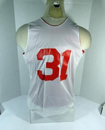 משנות התשעים של אטלנטה הוקס 31 משחק הונפק אדום תרגול לבן ג'רזי DP44769 - משחק NBA בשימוש