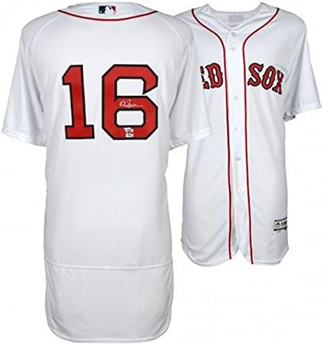 אנדרו בנינטנדי חתימה על בוסטון רד סוקס לבנה קנאים ג'רזי אותנטיים - גופיות MLB עם חתימה