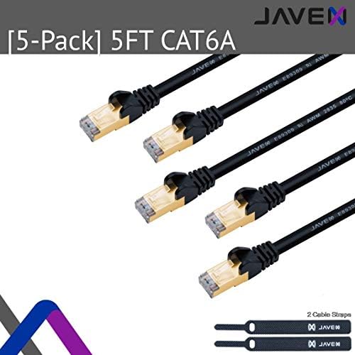 Javex CAT 6A / CAT 7 רשת כבלים אתרנט רשת כבל אינטרנט כבל RJ45 סטנדרטי 600 מגה הרץ 10 ג'יגה -סיב לשנייה