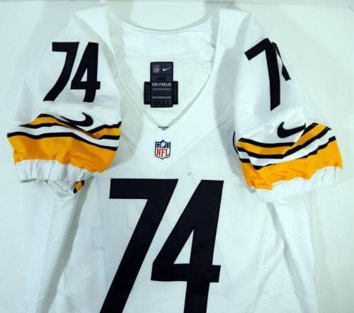 2012 Pittsburgh Steelers 74 משחק הונפק ג'רזי לבן 48 DP21279 - משחק NFL לא חתום בשימוש בגופיות