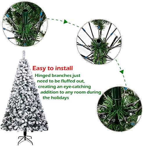 עץ חג המולד נוהר TBROND PVC1300 ענפים עץ אוטומטי 7 רגל
