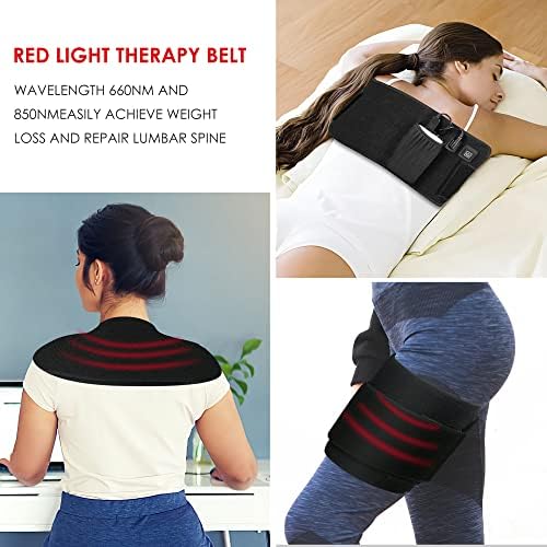 חגורת טיפול באור אינפרא אדום אדום, חגורה אדומה המשמשת להקלה על כאבים וחגורת טיפול אור אינפרא אדום,