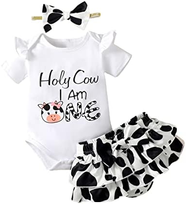 תינוקת Slanavel תינוקת יום הולדת 1 ילדה ילדה יום הולדת ראשון תלבושת תינוקת פרה ליום הולדת פרה