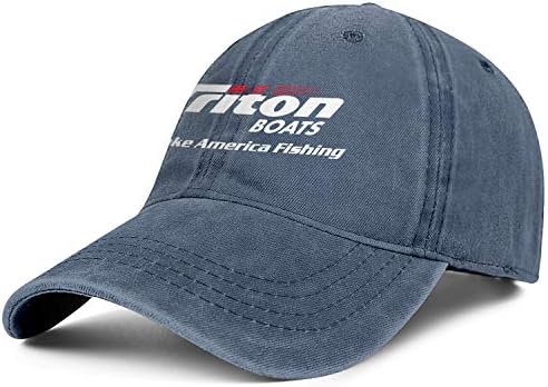 גברים ג'ינס משאית כובעי Triton-Boats-Logo-Dad Hat Vintage Vintage מתכווננים כובעי כדור רצועה מתכווננים