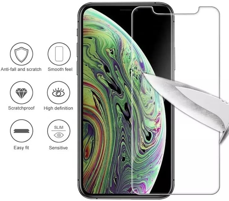 ג 'י גאבי (מגן מסך 3 חבילות לאייפון 12 פרו ואייפון 12 6.1 אינץ', זכוכית מחוסמת