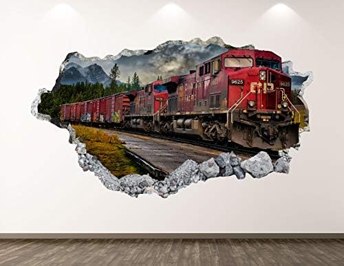 קיר רכבת ישן ווסט קיר קיר מדבקות אמנות עיצוב 3D קטר מדבקת קיר חדר ילדים ויניל מתנה בהתאמה אישית BL42
