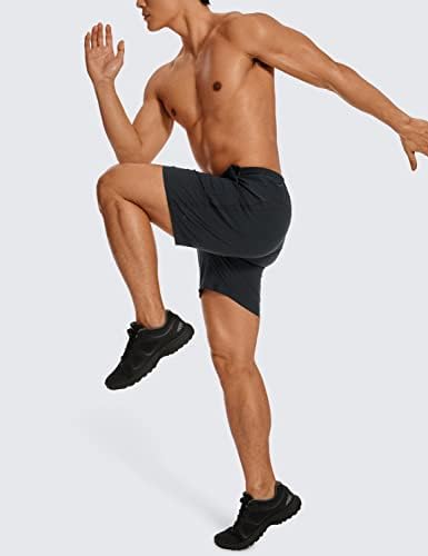 יוגה גברים של מכנסיים קצרים-7 קל במיוחד מהיר יבש אימון ריצה אימון אתלטי מכנסיים קצרים עם כיסים