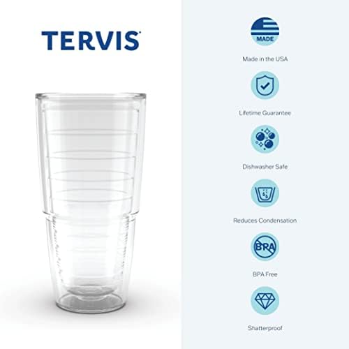 דפוס פרחוני TERVIS מבודד כוס עם מכסה נסיעות ורוד, ברור