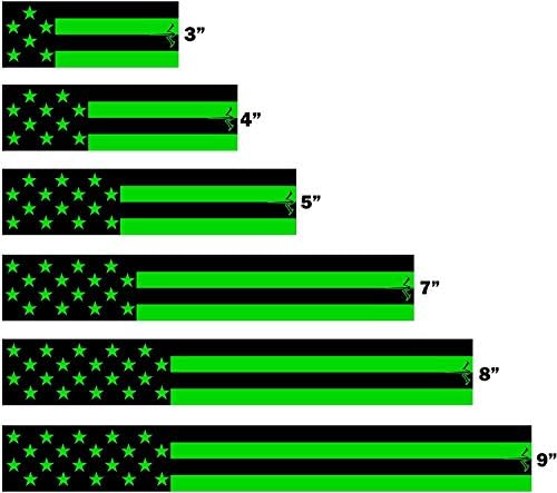 לבן מים חץ וקשת ניאון ניאון ירוק אמריקאי דגל ארהב חץ כורכת לבחור אורך רוחב