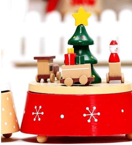 BBSJ Merry-go-Rond יום חג המולד קישוט קישוט מוסיקה קופסת מוסיקה לחג המולד קופסא מוזיקה סיבוב קופסא מוזיקה