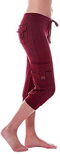 נשים להסתיר רגל שומן אתחול יוגה מכנסיים, בתוספת גודל אימון כושר מכנסי טרנינג עם כפתור כיסים, רחב רגל