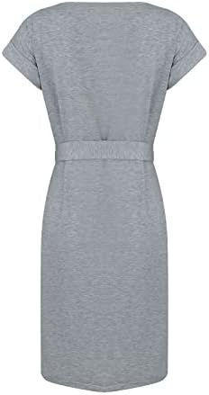שמלות קז ' ואל צפויים לנשים 2023 שמלה אלגנטית עסקית עם שרוול קצר עם צווארון דק