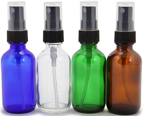 ויוופלקס, 12, צבעים שונים, בקבוקי זכוכית 1 עוז, עם מרססי ערפל עדינים שחורים