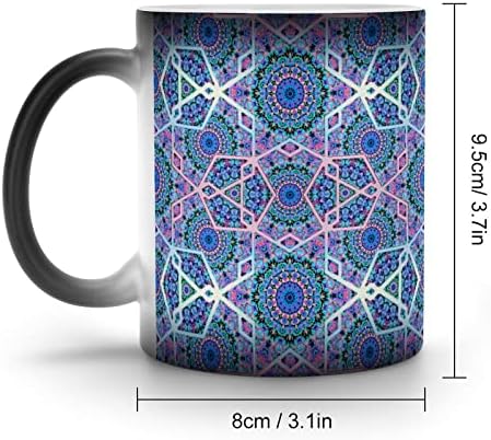 תבנית גיאומטרית ערבית מסורתית ספל קסם מותאם אישית ספל שינוי חום משתנה חום ספל קפה בהתאמה אישית חום
