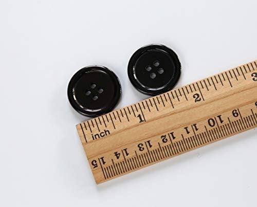 Ganssia 7/8 אינץ 'כפתורי צבע שחור תפירה כפתור שרף לחבילת גרבונים מלאכה של 70 יחידות