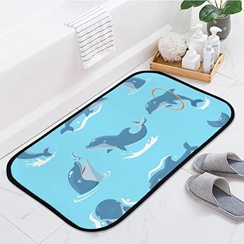 שטיח דלת אמבטיה רך וואנטסו שטיח דולפין משחק עם קפיצת כדור ללא החלקה מחצלות כניסה