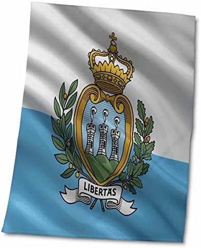 דגל 3 של סן מרינו מנופף ברוח - מגבות