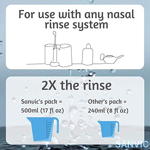 מלח חוצץ SANVIC לשטיפת סינוס והשקיה באף