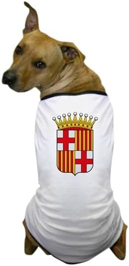 Cafepress מעיל זרועות ברצלונה כלב חולצת חולצת טריקו כלב, בגדי לחיות מחמד, תלבושת כלבים מצחיקה