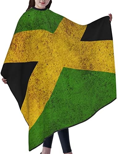 דגל וינטג 'דגל ג'מייקני יוניסקס סלון שיער חיתוך שיער כף בכף ספרות ספרות מספרה עטוף תספורת סינר