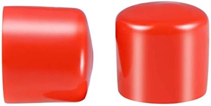 בורג חוט הגנת שרוול גומי עגול צינור בורג כובע כיסוי ידידותי לסביבה אדום 38 ממ מזהה 50 יחידות