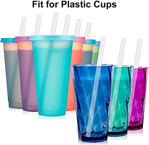 קשיות החלפה לכוסות כוסות סטנלי 20-40 אונקיות, קשיות פלסטיק שקופות מעובות לשימוש חוזר עם מברשת,