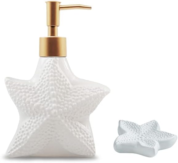 אביזרי סבון כוכבי ים, עיצוב ביתי של אוקיינוס ​​לחדר אמבטיה או מטבח, קל לניקוי