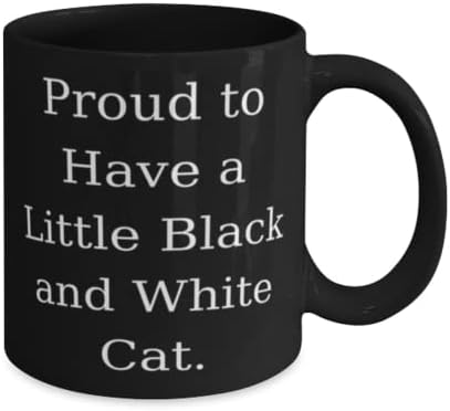 גאה שיש לי חתול שחור ולבן קטן. ספל 11 עוז 15 עוז, כוס חתול שחור ולבן, מתנות מצחיקות לחתול שחור ולבן, חתולים,