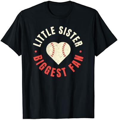 אחות בייסבול אחותה הקטנה האוהד הגדול ביותר טי-טריק חולצת טריקו